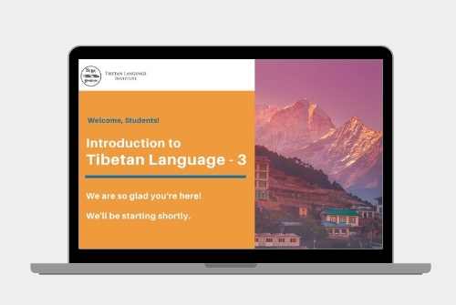 Introduction to Tibetan Language Course 3 - Tibetan Language Institute